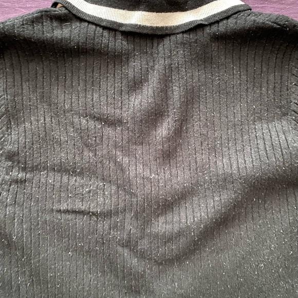 Forever 21 Black and White Half Zip Sweater Crop Top - Picture 5 of 5